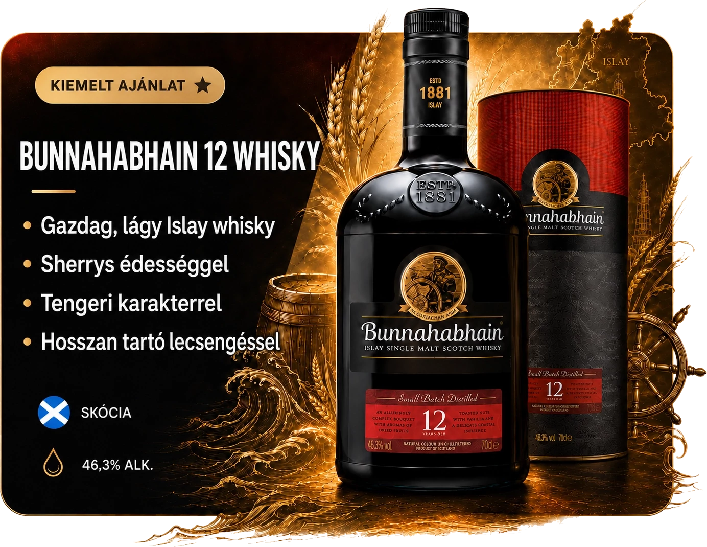 Bunnahabhain 12 Years Whisky [0,7L|46,3%]