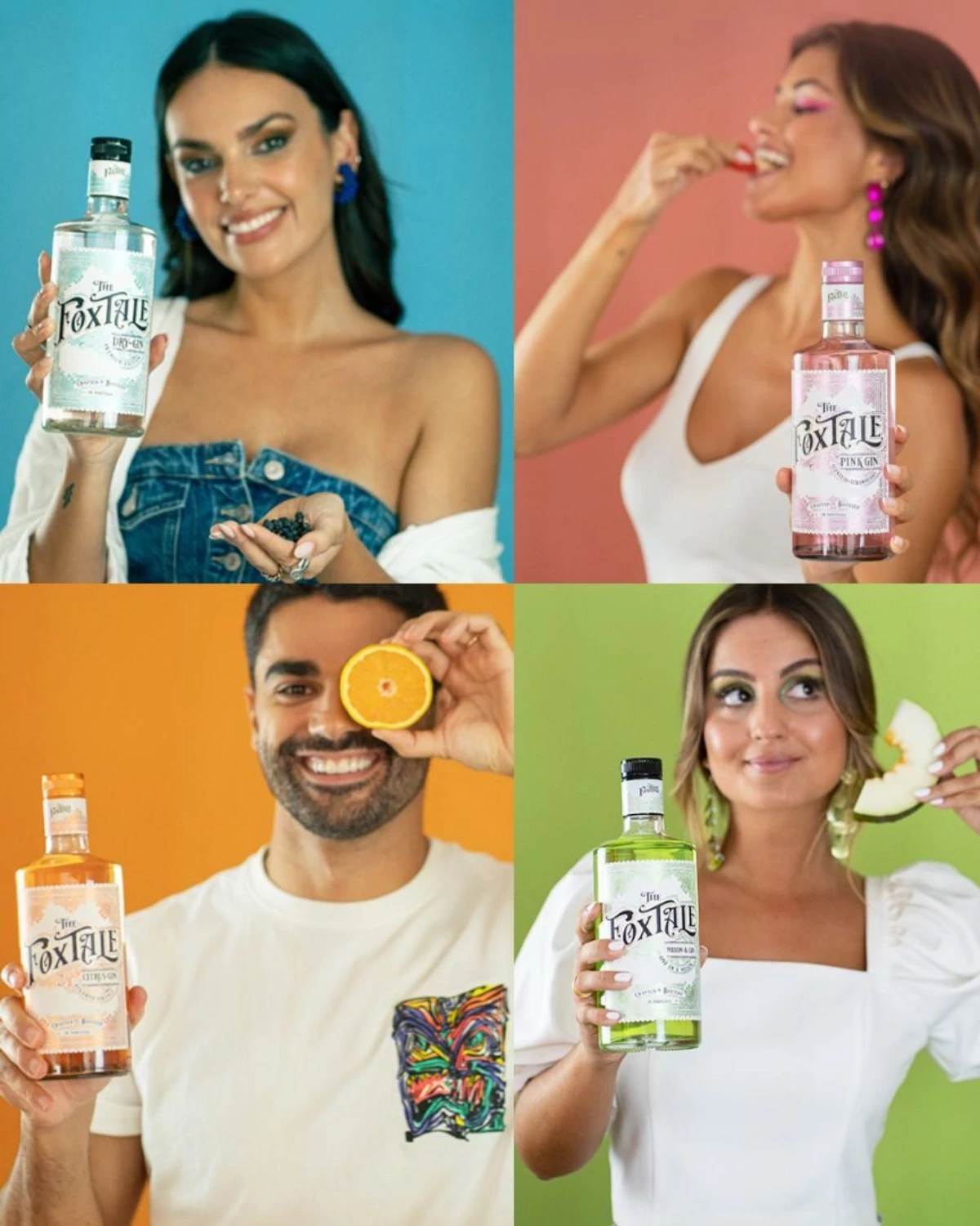 Foxtale gin válogatás gin-tonic pohárral