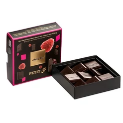 ChocoMe Petit 9 No Sugar Added Málna Étcsokoládé Lapok [50g]