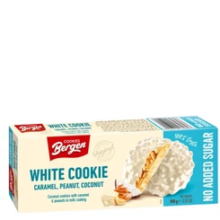 Bergen White Cookie - Caramel, Peanut, Coconut Keksz Box (Hozzáadott Cukor Nélkül) [100g]