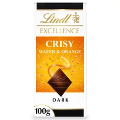 Lindt Excellence Crispy Wafer &amp; Orange Csokoládé [100g]  