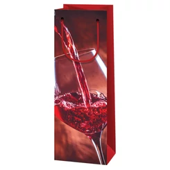 Papír díszzacskó /Vörösboros - TAS1695/