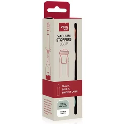 Vacu Vin Loop Design Vákuumdugó Borzárhoz (4 db-os Sand, Graphite, Jade, Terra)