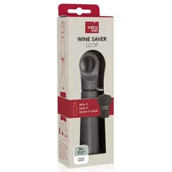 Vacu Vin Loop Design Vákuumpumpa Borzár - 1 db dugóval (Graphite)