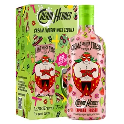 Cream Heroes Capitan Fresón Strawberry Tequilalikőr (DD+Pohár) [0,7L|17%]