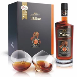 Malteco 25 Years Reserva Rara Rum (DD+2 Pohár) [0,7L|40%]