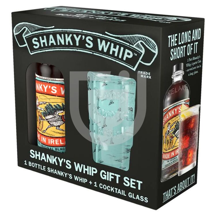 Shanky's Whip Black Irish Whiskey Likőr (DD+Pohár) [0,7L|33%]