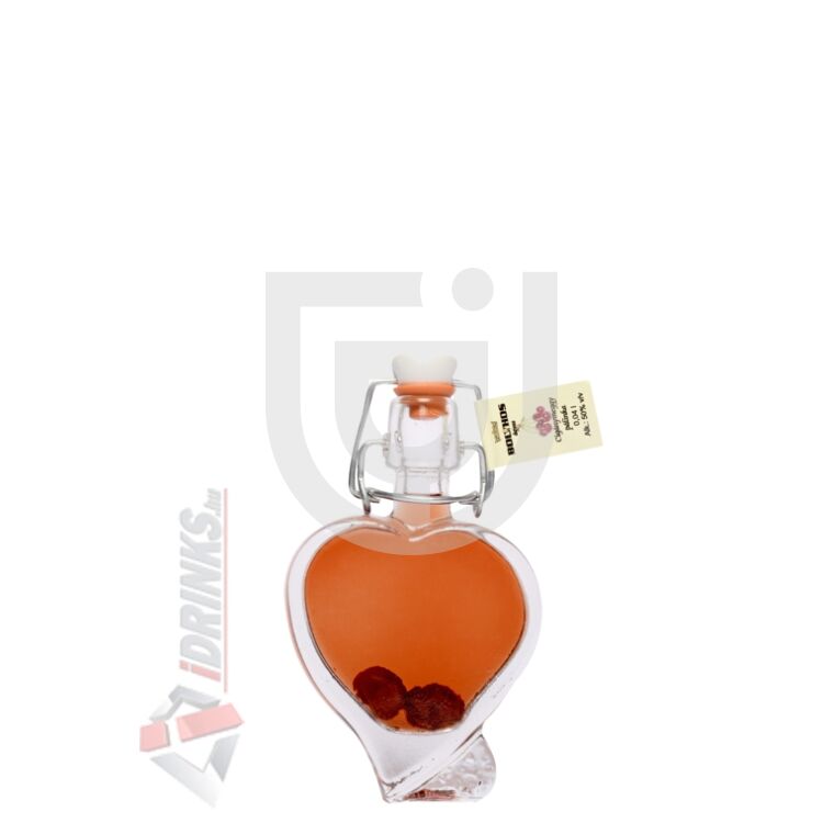 Bolyhos Ágyas Cigánymeggy Pálinka (Szív alakú csatos üveg) [0,04L|50%]