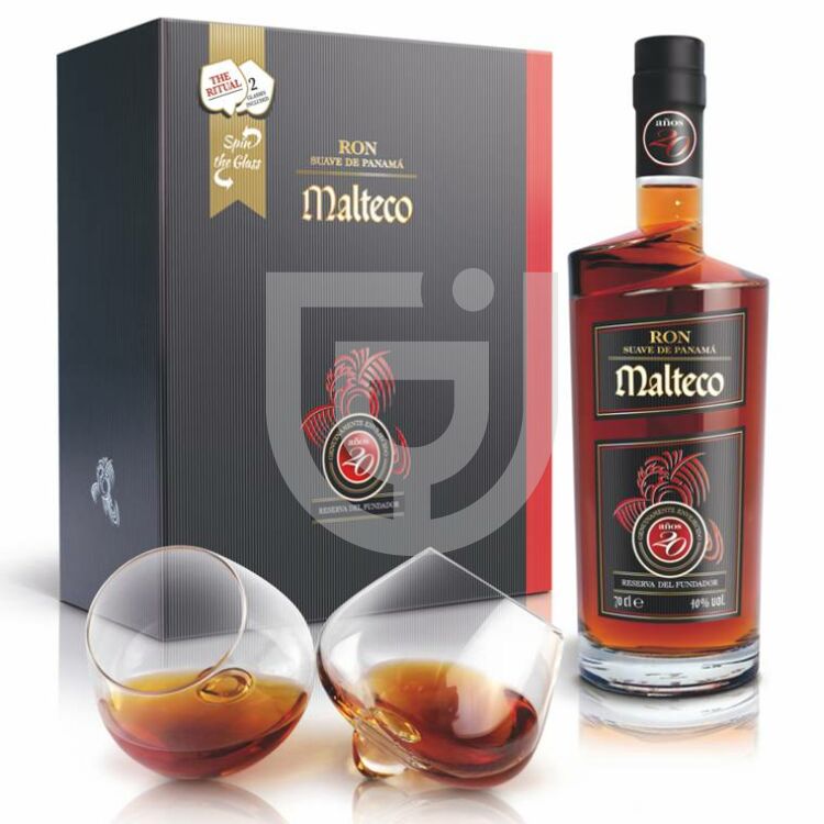 Malteco 20 Years Reserva del Fundador Rum (DD+2 Pohár) [0,7L|40%]