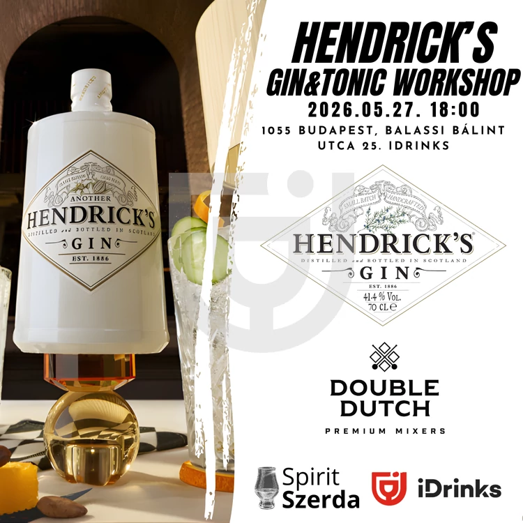 2026.05.27. 18:00 Spirit Szerda - Hendricks Gin Tonic Kóstoló és Workshop