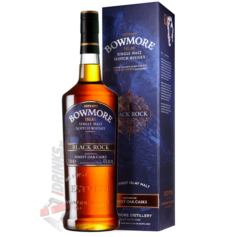 ウイスキー BOWMORE BLACK ROCK 40% 1L Bowmore Black Rock Whisky [1L|40%] - iDrinks.hu